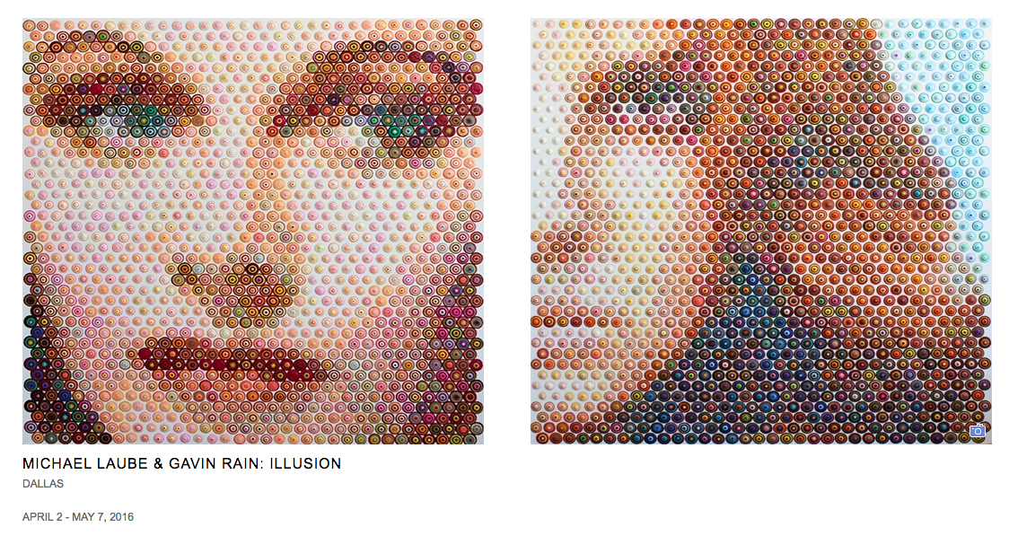 Invitation for the Laura Rathe Fine Art two men show, Dallas (USA)